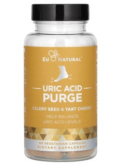 Eu Natural Uric Acid Purge Celery Seed & Tart Cherry 60 Vegetarian Capsules 