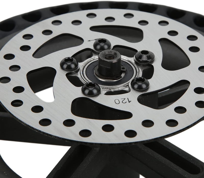 klarako Electric Scooter Rear Tire Assembly, 8.5In Rubber Wheel Hub Solid Tire 220lb Max Load Honeycomb Tire Rear Wheel Replacement 120mm Brake Disk Set for PRO PRO2 8.5in 2 Wheel Electric Scooter - Image 5