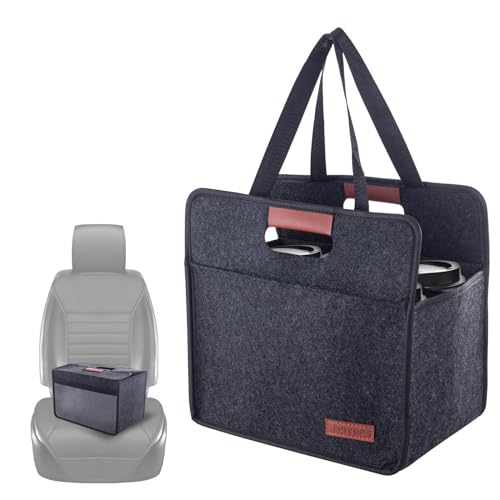 Foyego 6 Cup Drink Carrier with Handle Reusable Insulated Drink Caddy Drink Holder for Car Folding Portable Coffee Cup Holder Bag for Travel and Delivery - Image 1