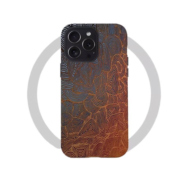 BB غطاء MagSafe بAcrylic لـ iPhone 12 Pro مع مقاوم للصدمات وحماية من السقوط مع مقاوم للصدمات مع مغناطيس قوي مع نسيج تجريدي باللون Glossy Film 2-in-1 مغناطيسي من الأكريليك - Image 1