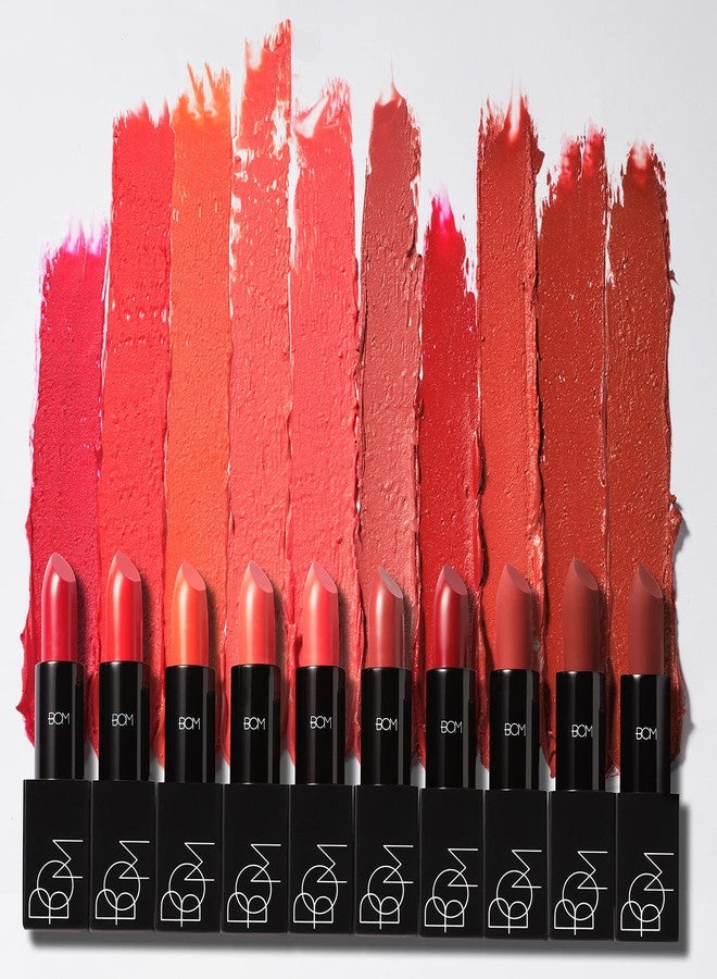 bom My Lipstick 810 My Brick Red, Long Lasting Strong Red Matte Lipstick Velvet Texture - Image 4