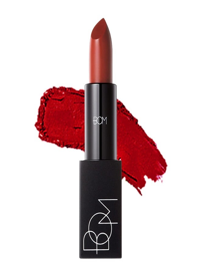 bom My Lipstick 810 My Brick Red, Long Lasting Strong Red Matte Lipstick Velvet Texture - Image 3
