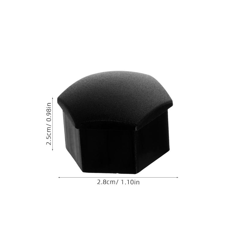 Wheel Lug Nut Covers Bolt Caps Set 20pcs Matte Black with Removal Tool for Electric Vehicle Car Tire Hub Cap Dustproof Anti-Rust Automotive Wheel Nut Replacement - Image 2