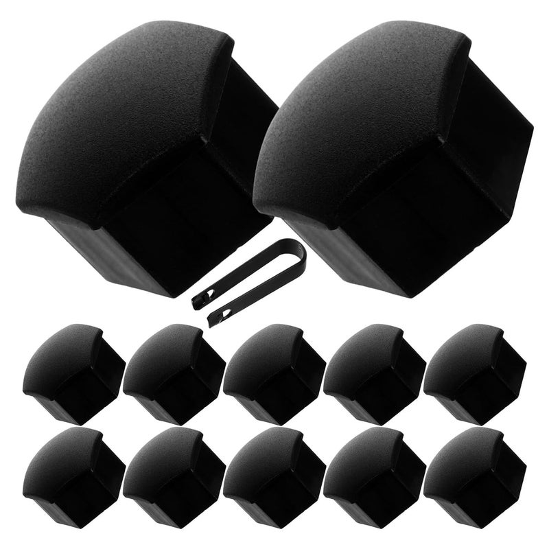 Wheel Lug Nut Covers Bolt Caps Set 20pcs Matte Black with Removal Tool for Electric Vehicle Car Tire Hub Cap Dustproof Anti-Rust Automotive Wheel Nut Replacement - Image 1