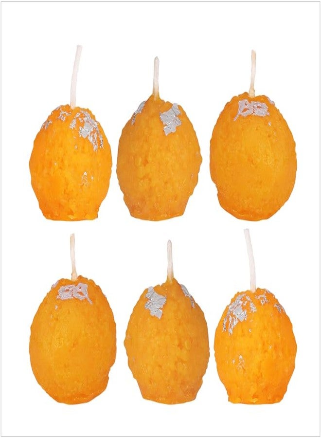 HDC Home Decor Candles Premium Ladoo Candle || Hand Poured || Motichur Laddoo Candles || Decorative Candle 100% Paraffin Wax || Set of 6 - Unscented - Image 5