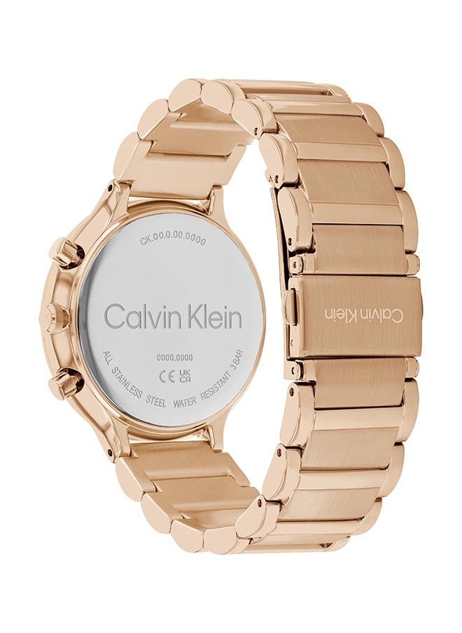 CALVIN KLEIN ساعة يد نسائية أنالوج دائرية الشكل باللون الذهبي 25200241 40 ملم  - Image 3