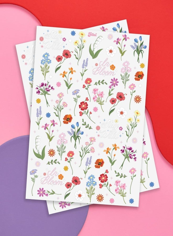 xo, Fetti Wildflower Garden Temporary Tattoos - 82 designs | Pastel Florals, Spring, Garden Party, Bridal Shower, Birthday Favors, Easter, Girly - Image 2