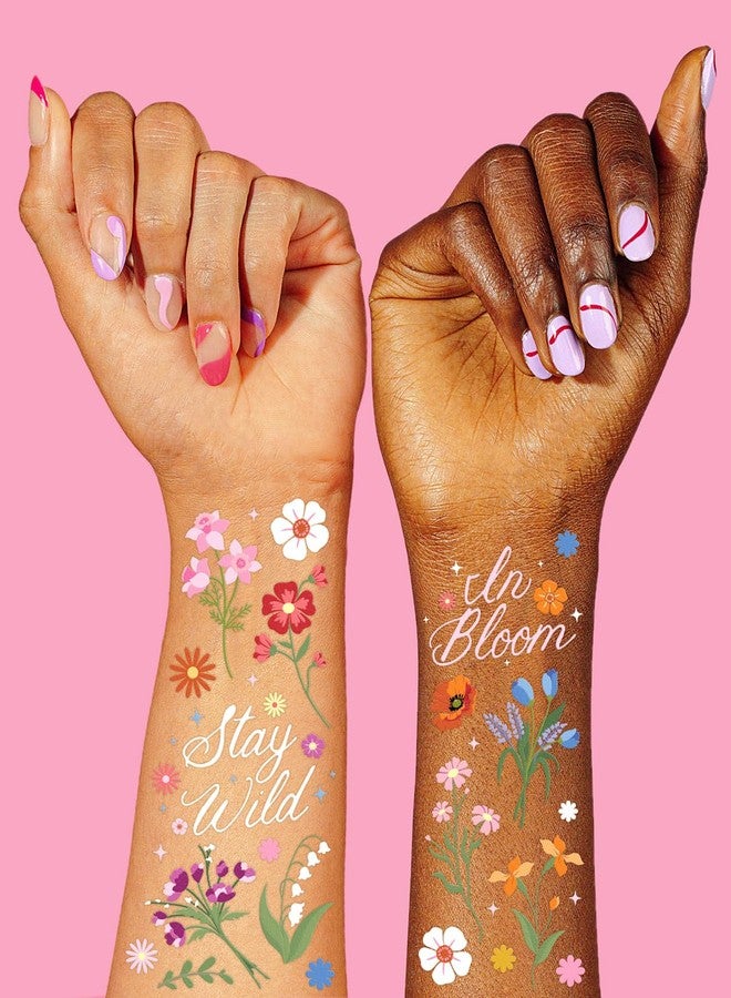 xo, Fetti Wildflower Garden Temporary Tattoos - 82 designs | Pastel Florals, Spring, Garden Party, Bridal Shower, Birthday Favors, Easter, Girly - Image 3