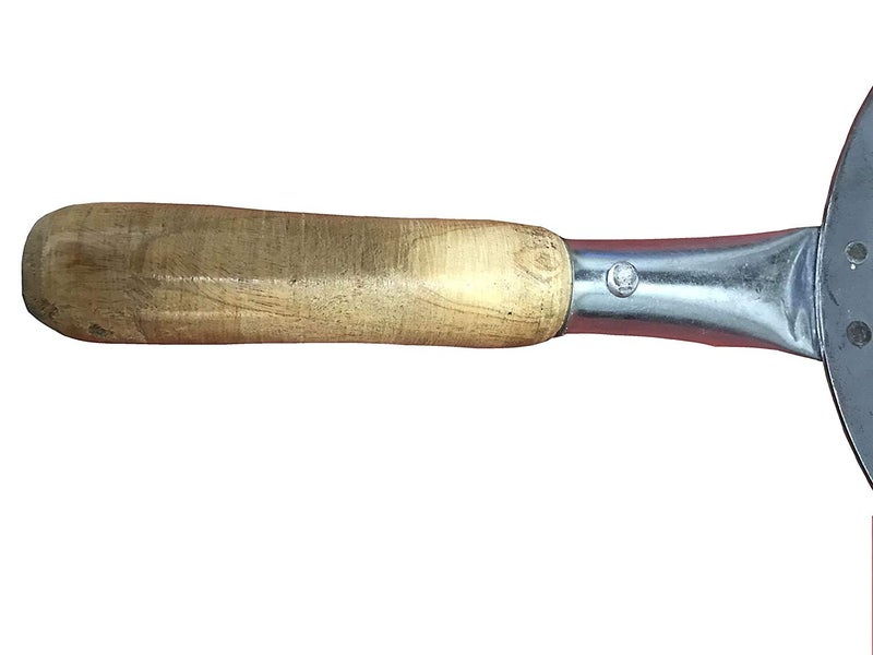 SAIFPRO Pure Indian Iron Hot Pressed Roti Tawa 3mm Thickness 12 with Wooden Heavy Duty Handle - Image 3