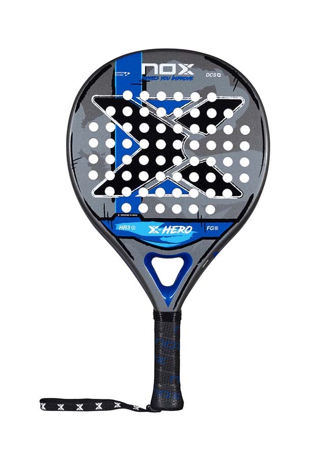 نوكس مضرب بادل إكس-هيرو - مقبض 4 بوصات، شكل دائري خفيف الوزن، تحكم ناعم للمبتدئين واللاعبين المتوسطين، أزرق - Image 1