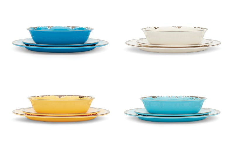 Fox Run Melamine Dinnerware Set, Multicolor, 12 Piece - Image 1