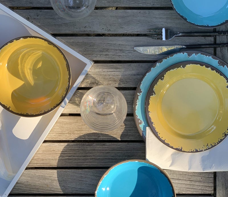 Fox Run Melamine Dinnerware Set, Multicolor, 12 Piece - Image 3