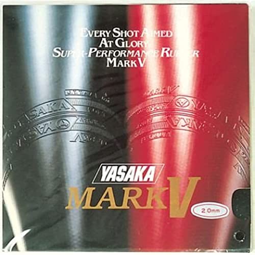 Yasaka Mark V Natural and Synthetic Rubber (Red) for Table Tennis Racket , Multicolor - Image 3