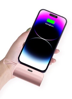 Generic Travel 10W Small Portable Charger iPhone with Built-in Lightning Cable 5000mAh Power Bank Fast Charging for iPhone 14/13/13 Pro/12/12 Pro/11/XR/XS/X/8/7/6 Also Support Type-c Fast Charging  - Image 1