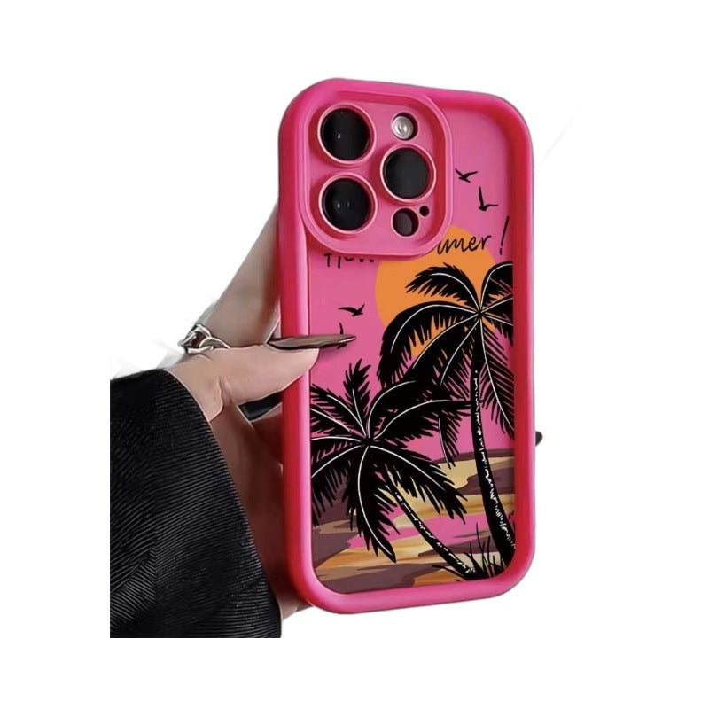 حافظة هاتف جوز الهند عند الغروب 14Promax عصرية Iphone13Pro مشهورة على الإنترنت 1211 غير لامعة 78P/X مضادة لبصمات الأصابع - Image 5