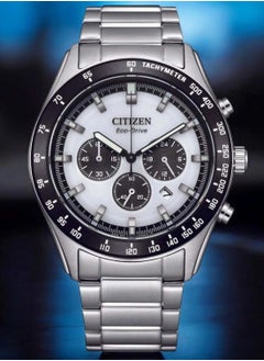 CITIZEN Promaster Sky Chrono Mens Watch CA4674-58A – Pearl White Dial with Luminous Markings, Slide-Rule Bezel, 43mm, Eco-Drive, Chronograph, Sapphire Crystal, 100M WR  - Image 1