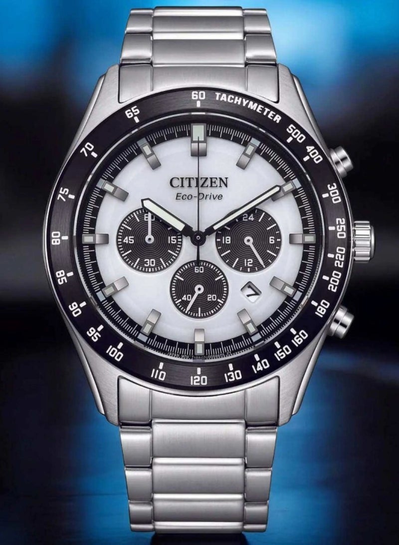 CITIZEN Promaster Sky Chrono Mens Watch CA4674-58A – Pearl White Dial with Luminous Markings, Slide-Rule Bezel, 43mm, Eco-Drive, Chronograph, Sapphire Crystal, 100M WR - Image 1