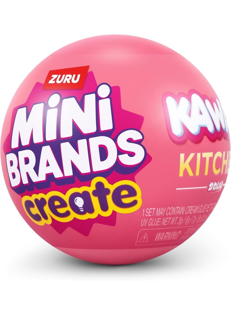 زورو كبسولة المطبخ المصغرة "ميني كرييت كاواي" (Mini Create Kawaii Kitchen) من سلسلة Mini Brands - الإصدار الأول - من ZURU - Image 5