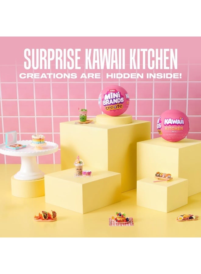 زورو كبسولة المطبخ المصغرة "ميني كرييت كاواي" (Mini Create Kawaii Kitchen) من سلسلة Mini Brands - الإصدار الأول - من ZURU - Image 4