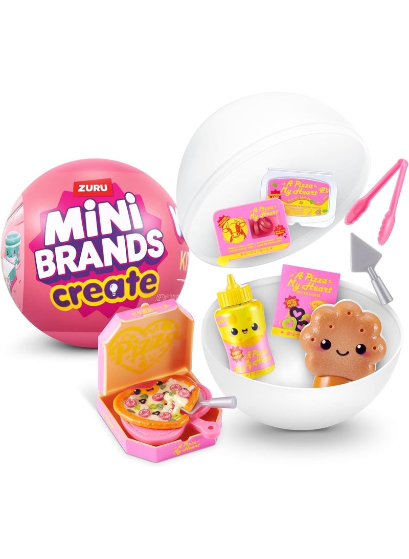 زورو كبسولة المطبخ المصغرة "ميني كرييت كاواي" (Mini Create Kawaii Kitchen) من سلسلة Mini Brands - الإصدار الأول - من ZURU - Image 3