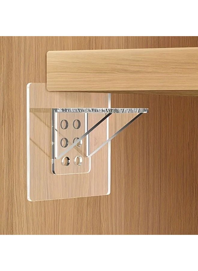 8 قطع من حوامل الأرفف اللاصقة القوية بدون حفر لتخزين خزائن المطبخ - Image 2