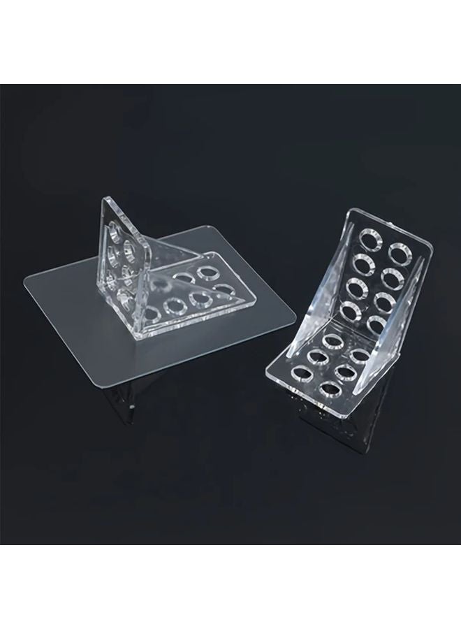 8 قطع من حوامل الأرفف اللاصقة القوية بدون حفر لتخزين خزائن المطبخ - Image 5