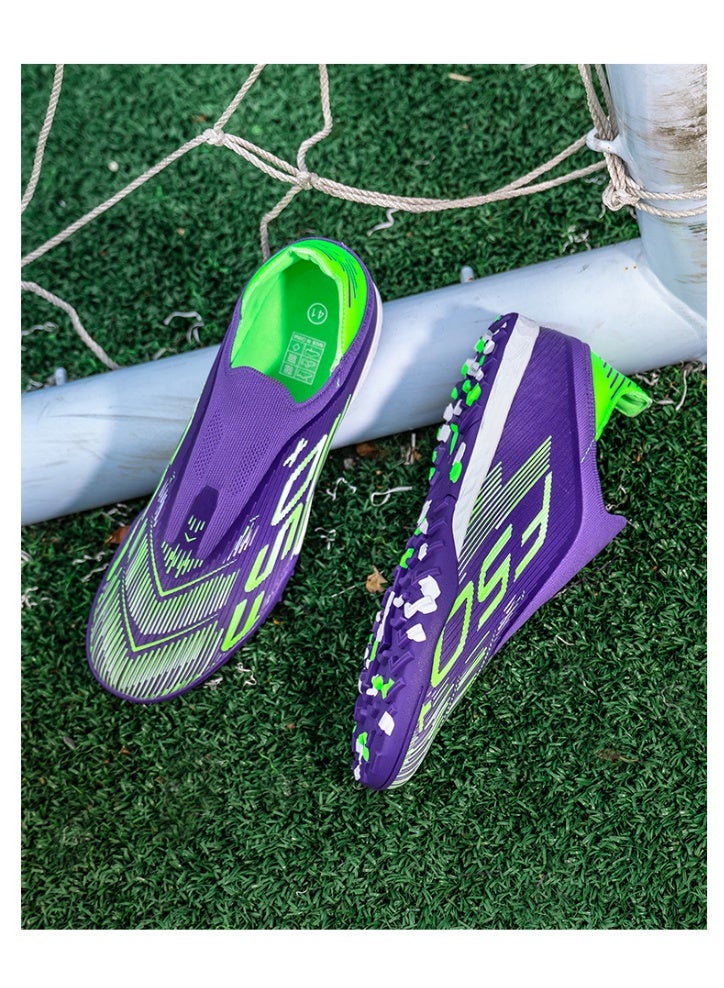 سكت شيكترو حذاء كرة قدم احترافي للبالغين بدون شرائط سهل الارتداء مضاد للانزلاق ومتين للتدريب والمباريات - Image 3