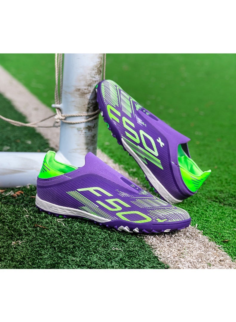 سكت شيكترو حذاء كرة قدم احترافي للبالغين بدون شرائط سهل الارتداء مضاد للانزلاق ومتين للتدريب والمباريات - Image 5