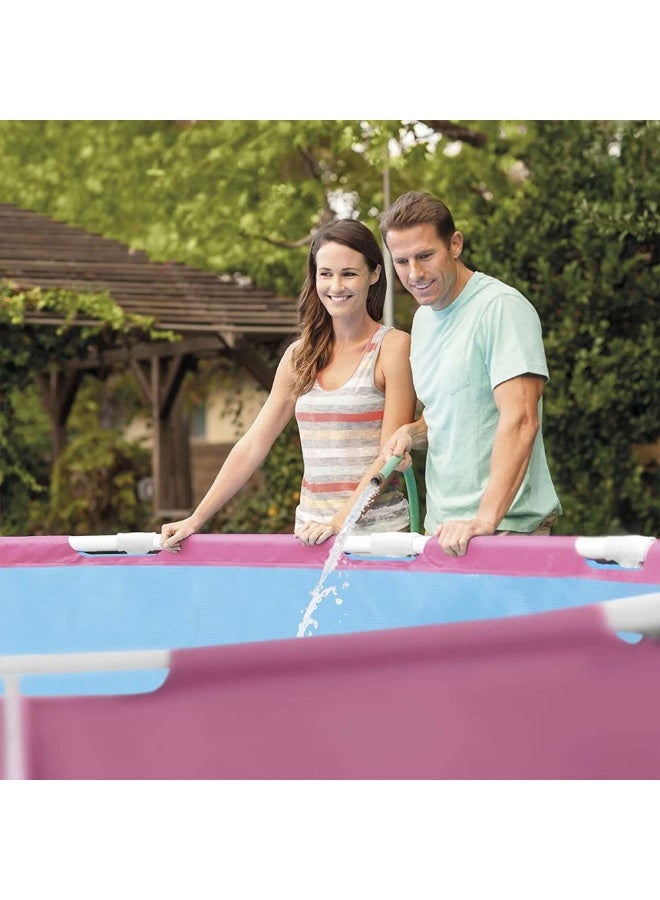 انتكس حوض سباحة بإطار معدني باللون الوردي - Image 3