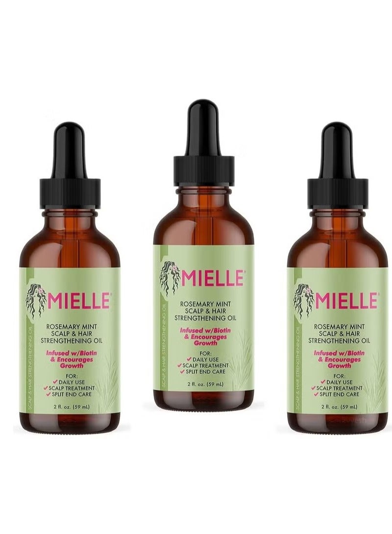 Mielle Rosemary Mint Scalp & Hair Strengthening Oil Healthy Hair Growth 59ml (Pack of 3) 59ml