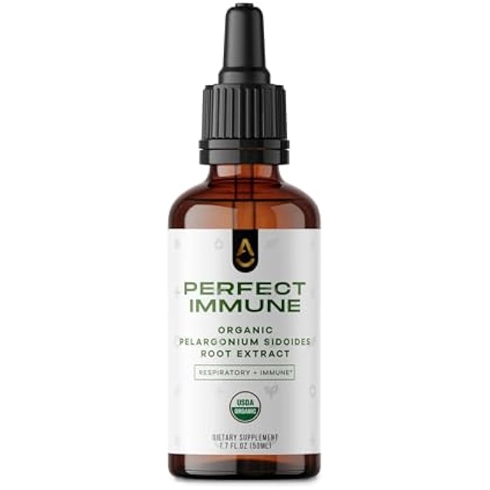 ACTIVATION Perfect Immune Drops Liquid Supplement 1.7 fl oz (50ml) | Pelargonium Sidoides Herbal Extract | Vegan Non-GMO | Plant-Based Liquid for Daily Wellness Support | Easy Mix with Water - Image 1