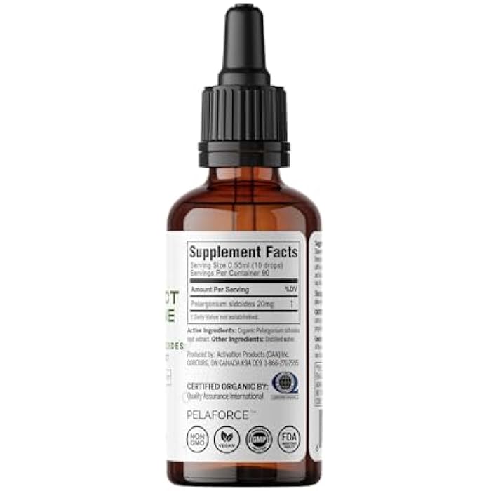 ACTIVATION Perfect Immune Drops Liquid Supplement 1.7 fl oz (50ml) | Pelargonium Sidoides Herbal Extract | Vegan Non-GMO | Plant-Based Liquid for Daily Wellness Support | Easy Mix with Water - Image 3