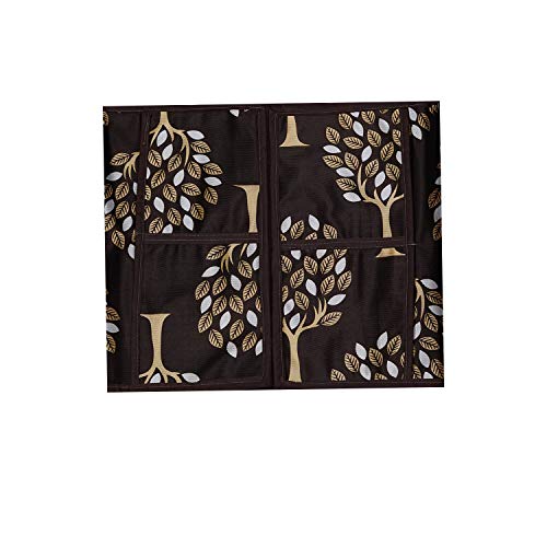 KANUSHI Industries® Microwave/Oven Top Cover with 4 Utility Pockets (Color -Brown)+1 Pc Apron Front Pocket (Micro+Apron-Brown-Tree) - Image 3