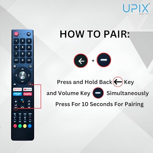Upix Compatible BPL Smart Android 4k LCD/LED TV Remote No. 1167 | with Voice | Exactly Same Remote Will Only Work | Pairing is Required - Image 3