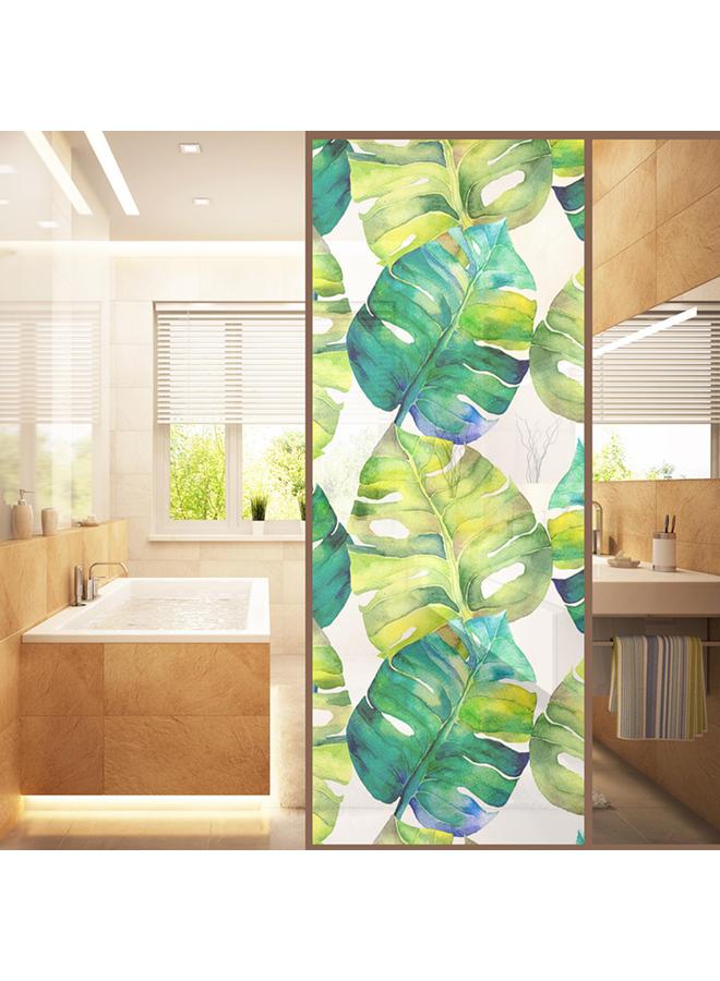 Bluejw 3D Anti-scratch Glue-free Electrostatic Privacy Glass Stickers Shading Stickers Bathroom Glass Door Stickers 120cm * 58cm - Image 1