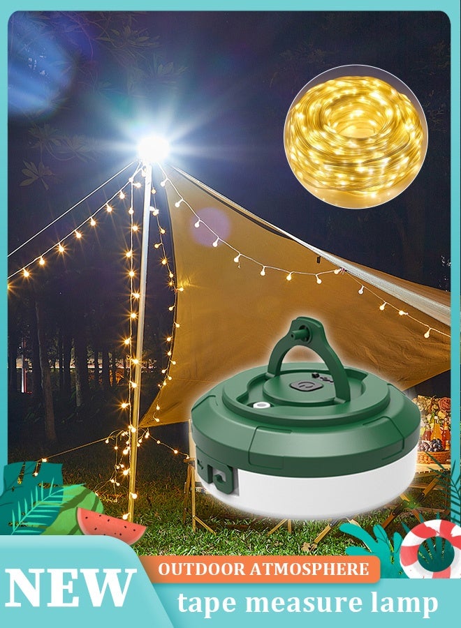 10M LED camping light string with application control function, rechargeable, multi-color and waterproof, suitable for outdoor tents and garden party decorations. - Image 1