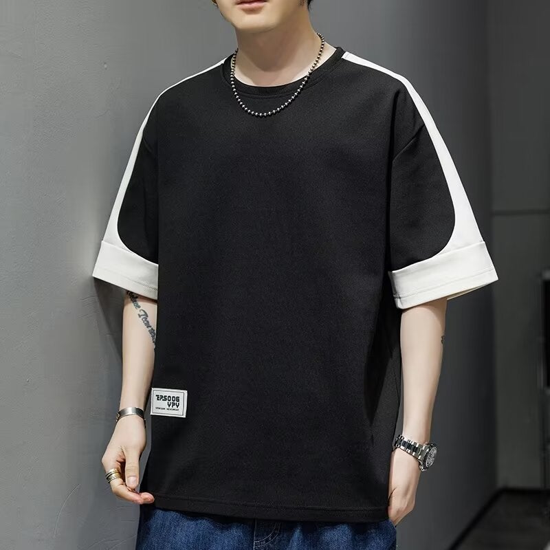 Japanese Niche Design Sense Men'S Fashionable Brand Loose Half-Sleeve T-Shirt For Teenagers Casual Half-Sleeve Top - Image 2