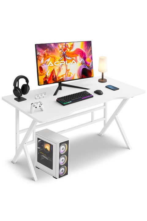 طاولة ألعاب، مكتب ألعاب، مكتب كمبيوتر مكتبي مريح، مكتب منزلي، حل متنوع للألعاب والدراسة للمنازل العصرية، مثالي للطلاب واللاعبين، واسع وعملية