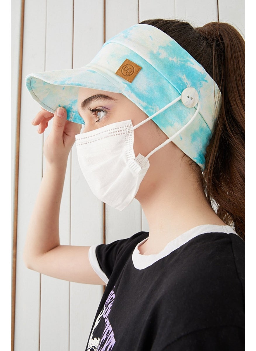 Babygiz Batik Kids Teen Mask Wearable Tennis Summer Vizier Sports Hat Soft Cotton Combed Cotton  - Image 1