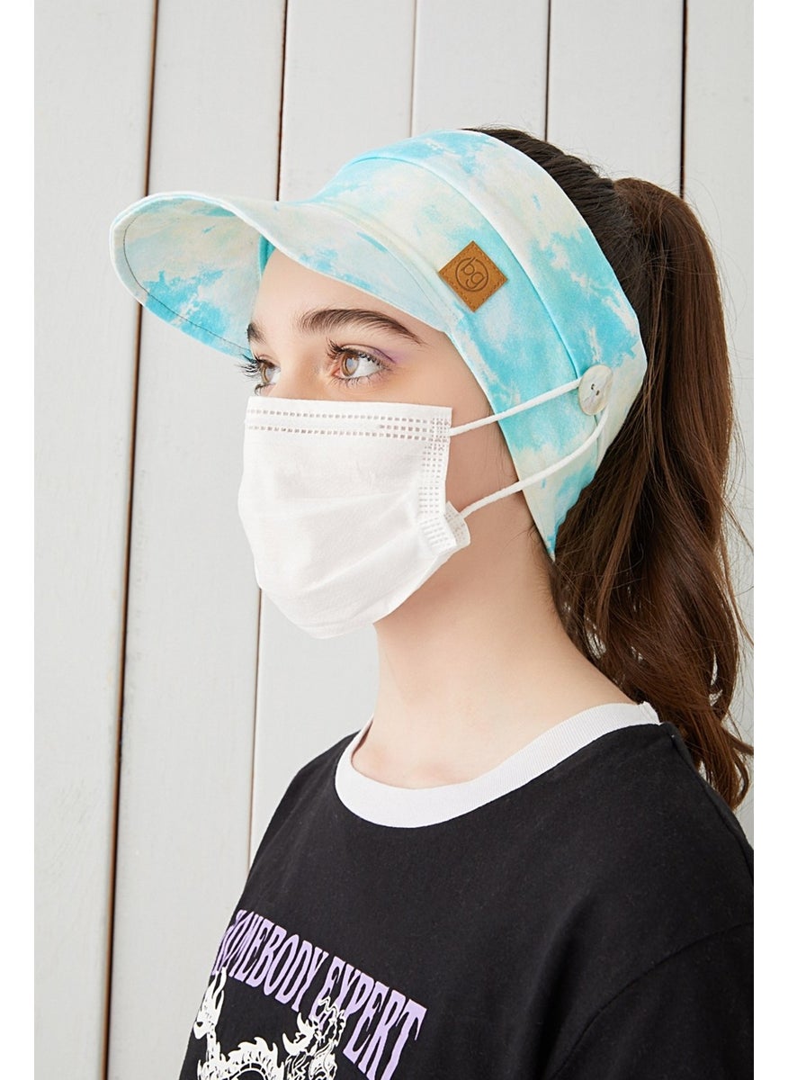 Babygiz Batik Kids Teen Mask Wearable Tennis Summer Vizier Sports Hat Soft Cotton Combed Cotton  - Image 3