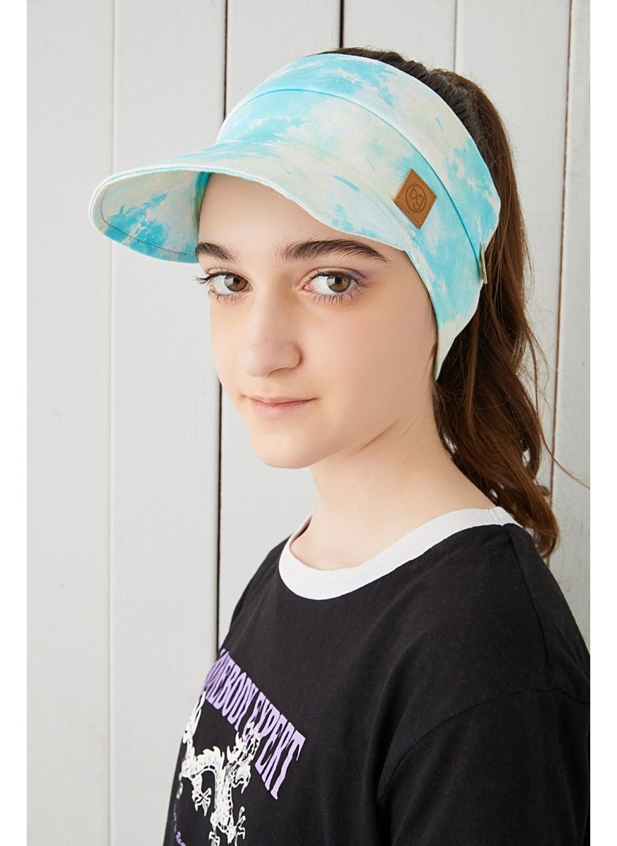 Babygiz Batik Kids Teen Mask Wearable Tennis Summer Vizier Sports Hat Soft Cotton Combed Cotton  - Image 2