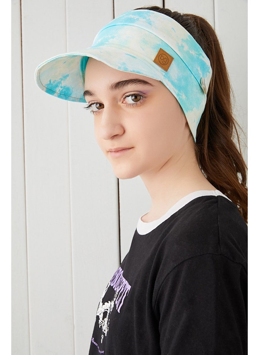 Babygiz Batik Kids Teen Mask Wearable Tennis Summer Vizier Sports Hat Soft Cotton Combed Cotton  - Image 4