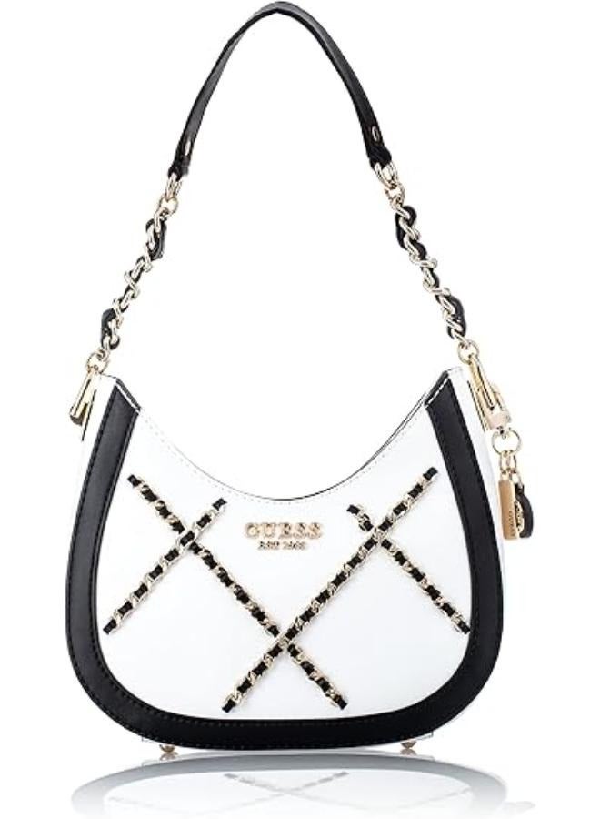 Guess Abey Small Hobo Bag for Women, White - Image 1