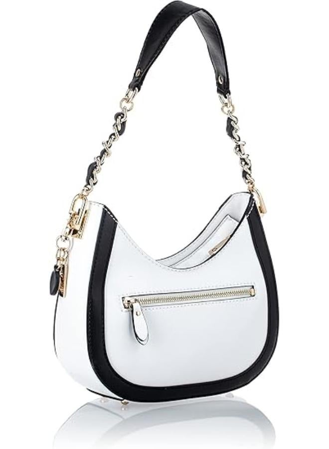 Guess Abey Small Hobo Bag for Women, White - Image 4