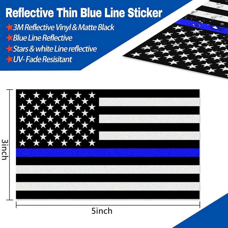 Creatrill Reflective Thin Blue Line Decal Set - Image 2