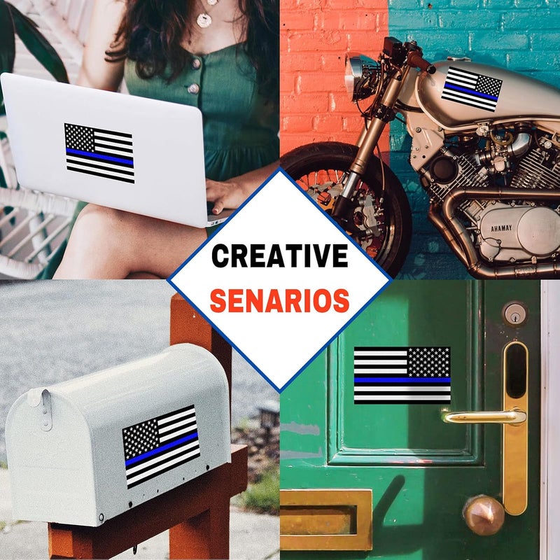 Creatrill Reflective Thin Blue Line Decal Set - Image 4