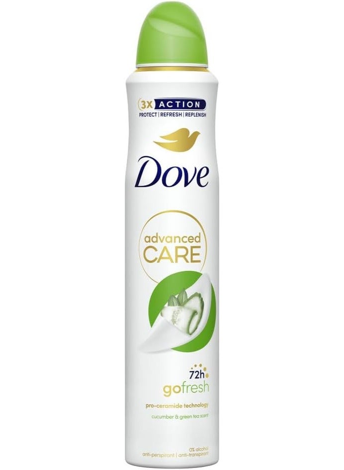 Dove Advanced Care Women Antiperspirant Deodorant Spray Go Fresh Triple Moisturizing Forumla With Pro Ceramide Serum -150 Ml - Image 1