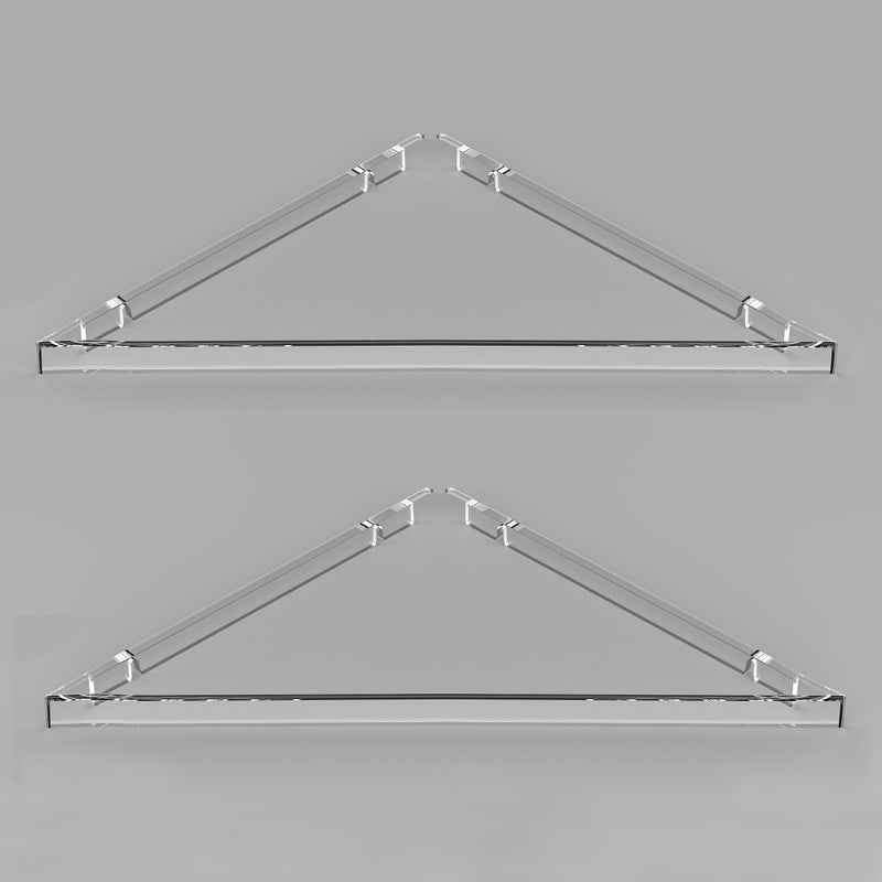 evron Clear Acrylic Corner Shelf Wall Mount Floating Shelves for Bathroom Kitchen or Living Room Set of 2