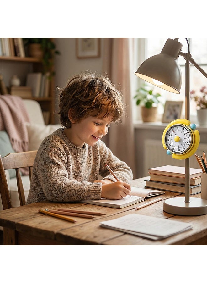 Visual Cute Magnetic Mechanical Kitchen Timer for Cooking, No Batteries Required, 60-Minute Countdown Clock for Study, Classroom, Baking, Yoga, Pomodoro,Loud Alarm - Image 2