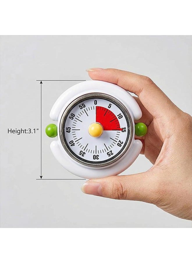 Visual Cute Magnetic Mechanical Kitchen Timer for Cooking, No Batteries Required, 60-Minute Countdown Clock for Study, Classroom, Baking, Yoga, Pomodoro,Loud Alarm - Image 3